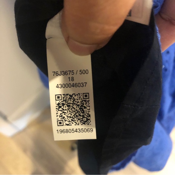 Tommy Hilfiger blue dress Size 18 in cotton with eyelet - Picture 11 of 12